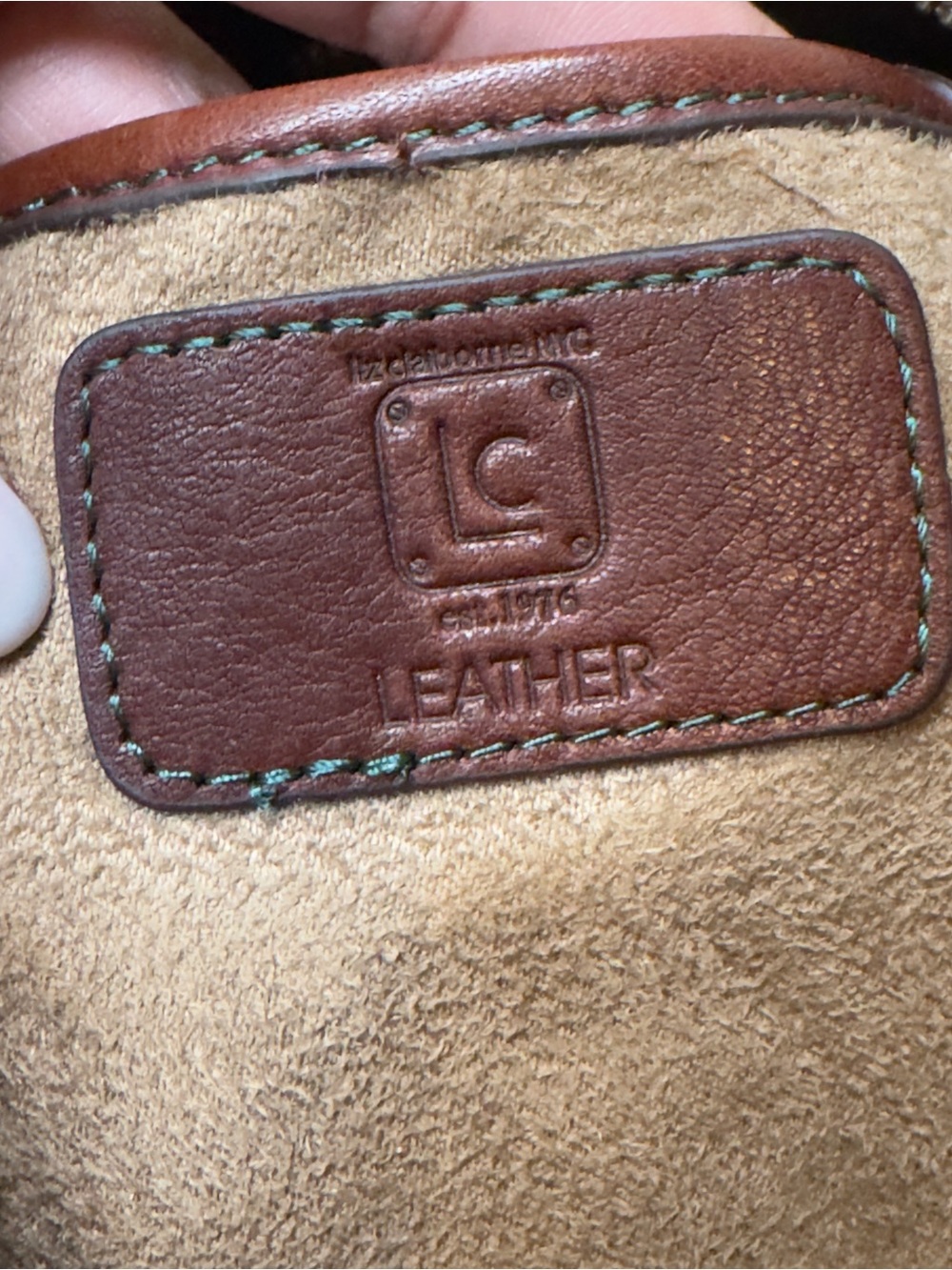 Liz Claiborne Cognac Brown genuine Leather Shoulder Hobo - Picture 8 of 15
